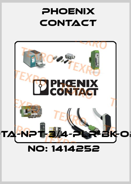 HC-B-TA-NPT-3/4-PLR-BK-ORDER NO: 1414252  Phoenix Contact