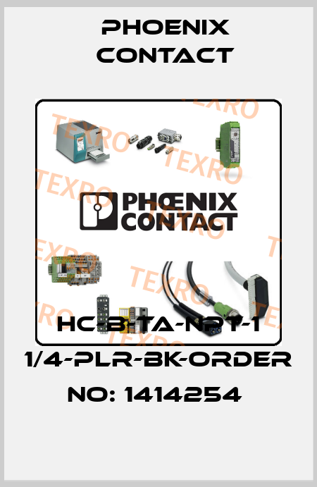 HC-B-TA-NPT-1 1/4-PLR-BK-ORDER NO: 1414254  Phoenix Contact