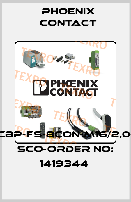 SACCBP-FS-8CON-M16/2,0-PUR SCO-ORDER NO: 1419344  Phoenix Contact