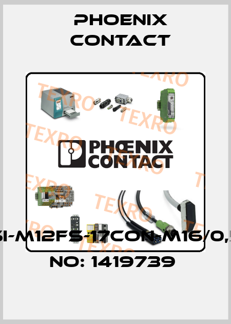 SACC-DSI-M12FS-17CON-M16/0,5-ORDER NO: 1419739  Phoenix Contact