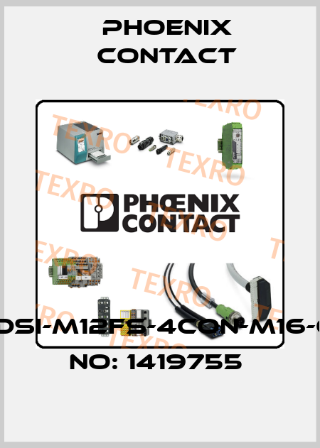 SACC-DSI-M12FS-4CON-M16-ORDER NO: 1419755  Phoenix Contact