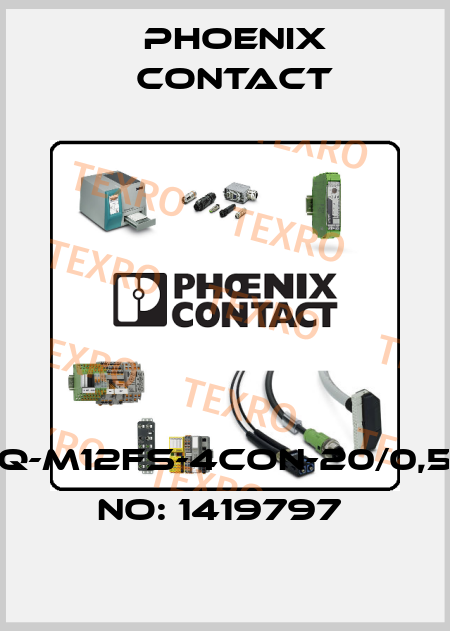 SACC-SQ-M12FS-4CON-20/0,5-ORDER NO: 1419797  Phoenix Contact