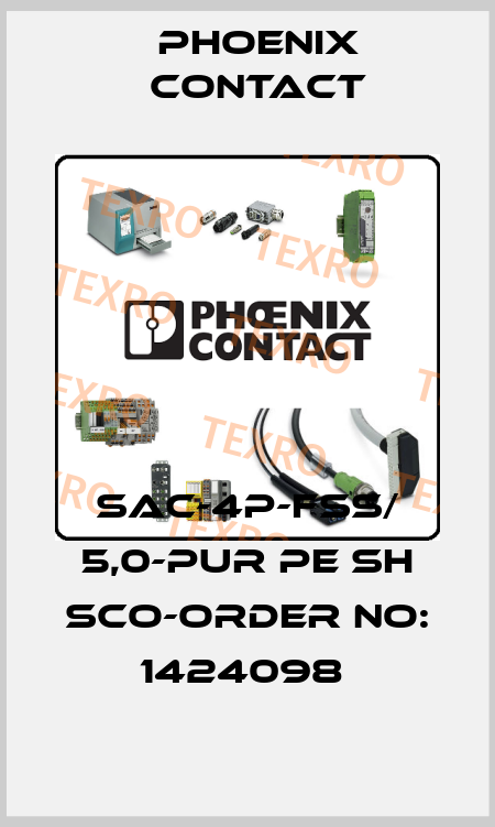 SAC-4P-FSS/ 5,0-PUR PE SH SCO-ORDER NO: 1424098  Phoenix Contact