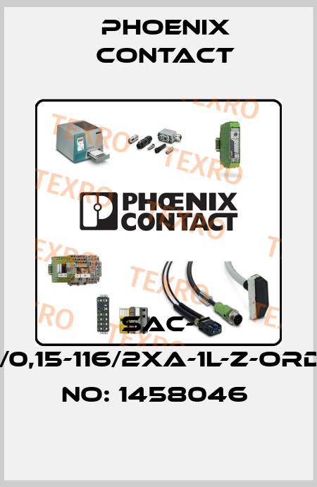 SAC- 5,0/0,15-116/2XA-1L-Z-ORDER NO: 1458046  Phoenix Contact
