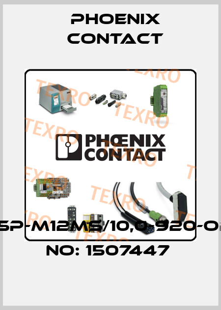 SAC-5P-M12MS/10,0-920-ORDER NO: 1507447  Phoenix Contact