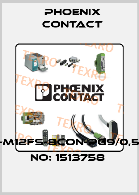 SACC-E-M12FS-8CON-PG9/0,5-ORDER NO: 1513758  Phoenix Contact