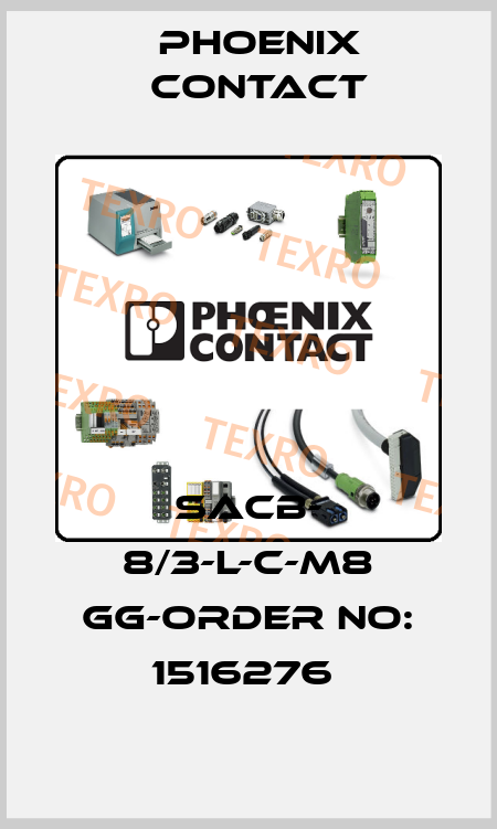 SACB- 8/3-L-C-M8 GG-ORDER NO: 1516276  Phoenix Contact