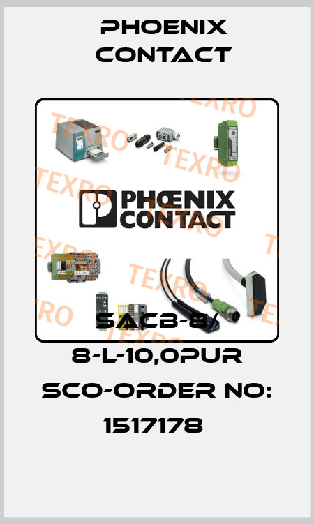 SACB-8/ 8-L-10,0PUR SCO-ORDER NO: 1517178  Phoenix Contact