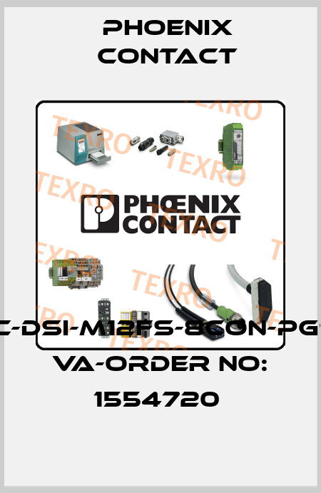 SACC-DSI-M12FS-8CON-PG9/0,5 VA-ORDER NO: 1554720  Phoenix Contact