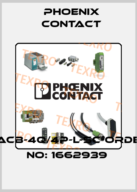 SACB-4Q/4P-L-SC-ORDER NO: 1662939  Phoenix Contact