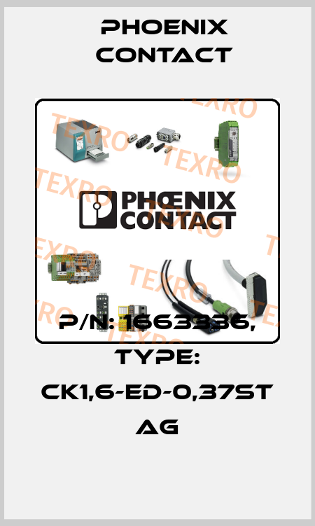 p/n: 1663336, Type: CK1,6-ED-0,37ST AG Phoenix Contact