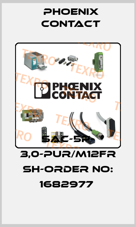 SAC-5P- 3,0-PUR/M12FR SH-ORDER NO: 1682977  Phoenix Contact