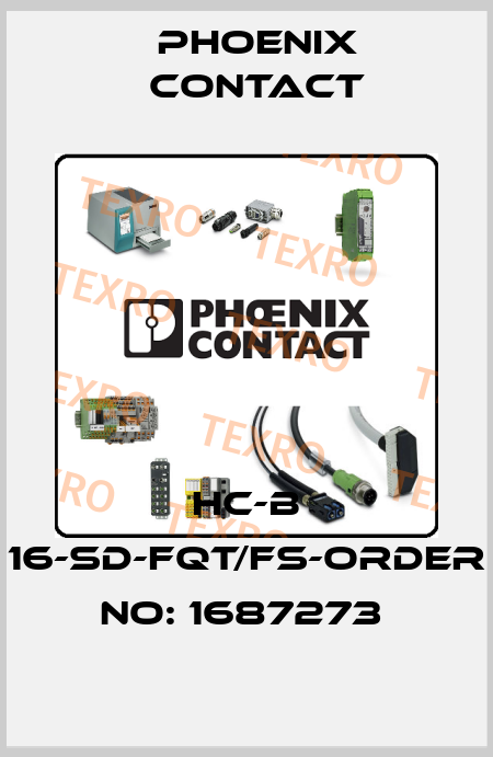 HC-B 16-SD-FQT/FS-ORDER NO: 1687273  Phoenix Contact