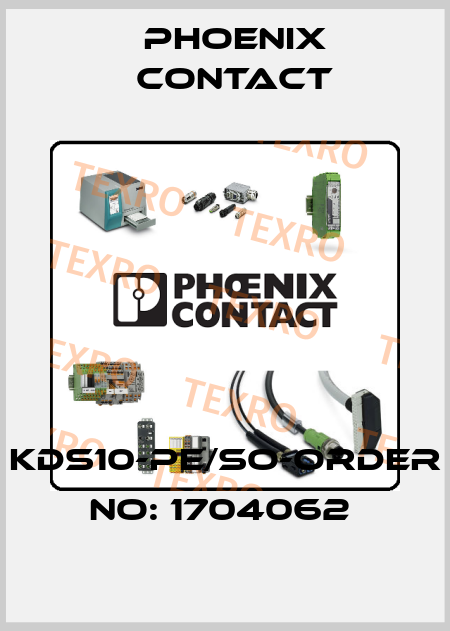 KDS10-PE/SO-ORDER NO: 1704062  Phoenix Contact