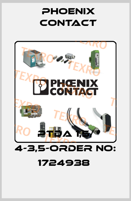 PTDA 1,5/ 4-3,5-ORDER NO: 1724938  Phoenix Contact
