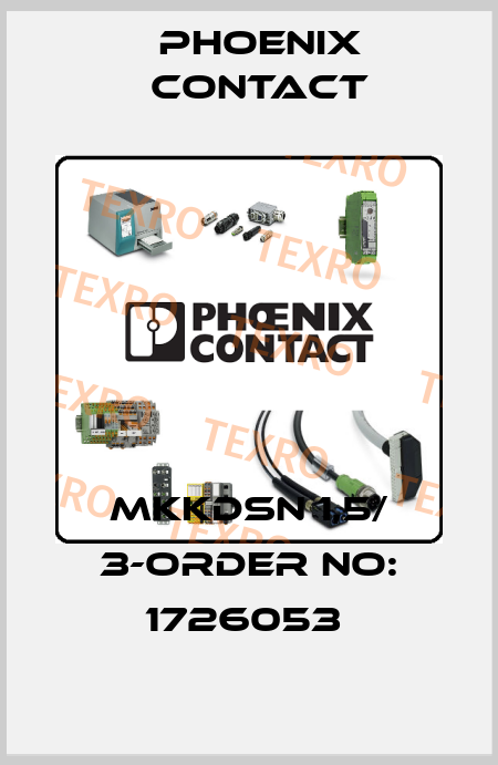 MKKDSN 1,5/ 3-ORDER NO: 1726053  Phoenix Contact