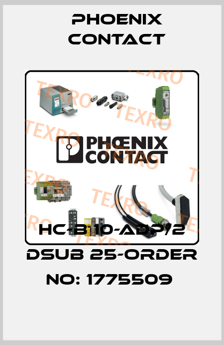 HC-B 10-ADP/2 DSUB 25-ORDER NO: 1775509  Phoenix Contact