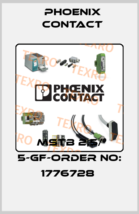 MSTB 2,5/ 5-GF-ORDER NO: 1776728  Phoenix Contact