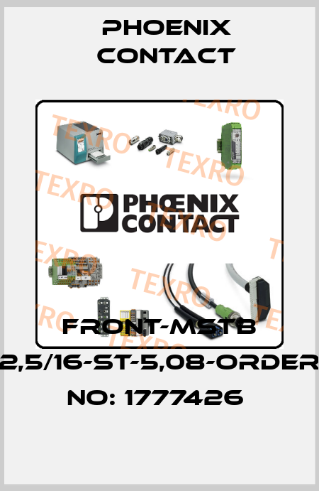 FRONT-MSTB 2,5/16-ST-5,08-ORDER NO: 1777426  Phoenix Contact
