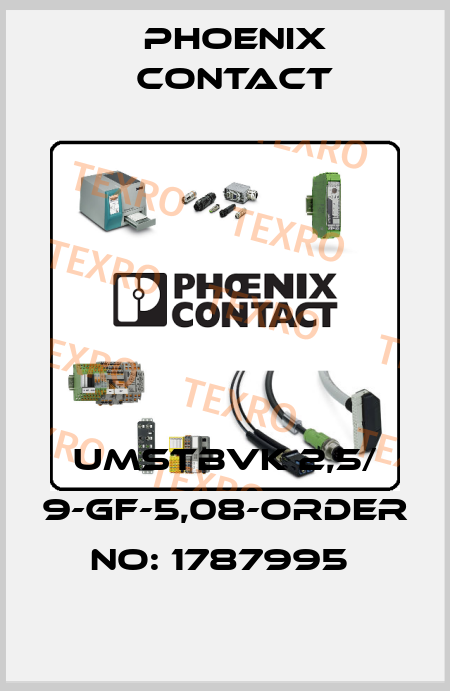 UMSTBVK 2,5/ 9-GF-5,08-ORDER NO: 1787995  Phoenix Contact
