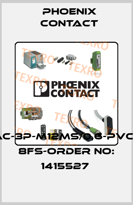 SAC-3P-M12MS/0,6-PVC/M 8FS-ORDER NO: 1415527  Phoenix Contact