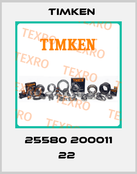 25580 200011 22  Timken