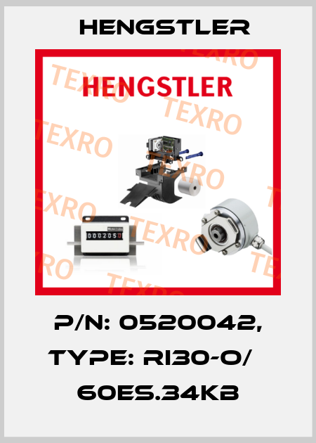 p/n: 0520042, Type: RI30-O/   60ES.34KB Hengstler