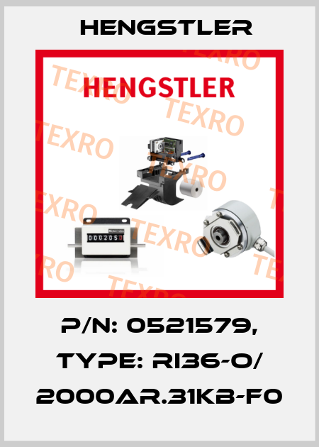 p/n: 0521579, Type: RI36-O/ 2000AR.31KB-F0 Hengstler