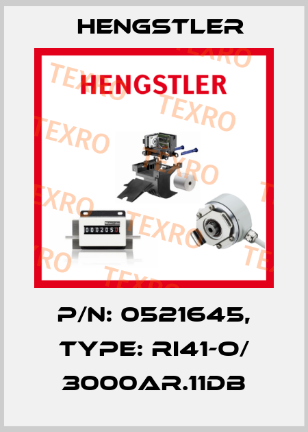 p/n: 0521645, Type: RI41-O/ 3000AR.11DB Hengstler