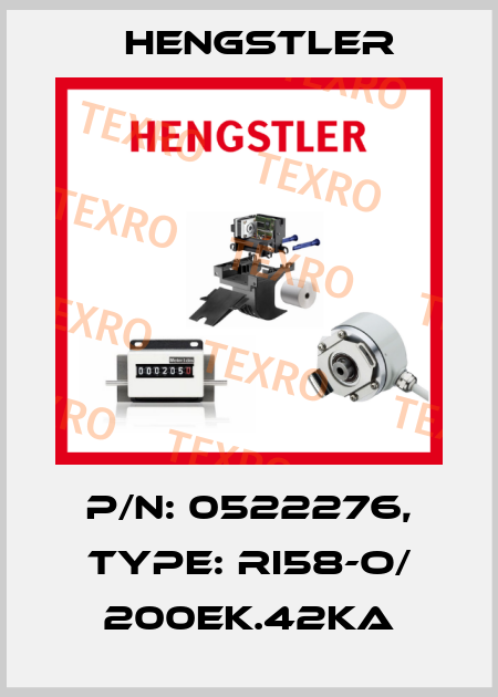 p/n: 0522276, Type: RI58-O/ 200EK.42KA Hengstler