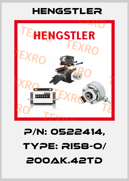 p/n: 0522414, Type: RI58-O/ 200AK.42TD Hengstler