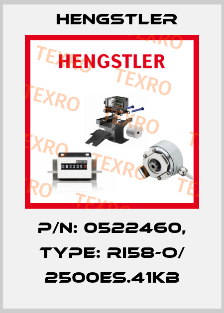 p/n: 0522460, Type: RI58-O/ 2500ES.41KB Hengstler