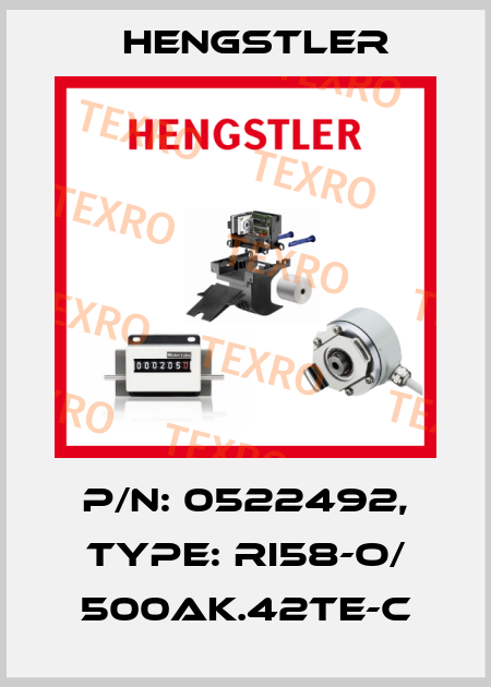 p/n: 0522492, Type: RI58-O/ 500AK.42TE-C Hengstler