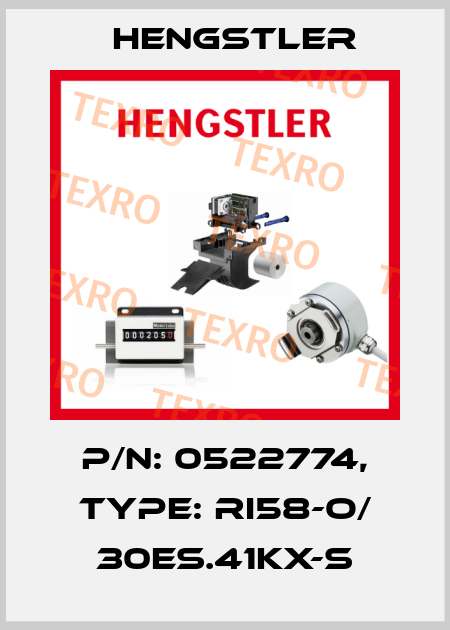 p/n: 0522774, Type: RI58-O/ 30ES.41KX-S Hengstler