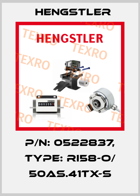 p/n: 0522837, Type: RI58-O/ 50AS.41TX-S Hengstler