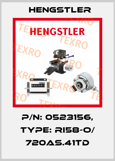 p/n: 0523156, Type: RI58-O/ 720AS.41TD Hengstler