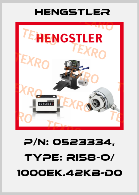 p/n: 0523334, Type: RI58-O/ 1000EK.42KB-D0 Hengstler