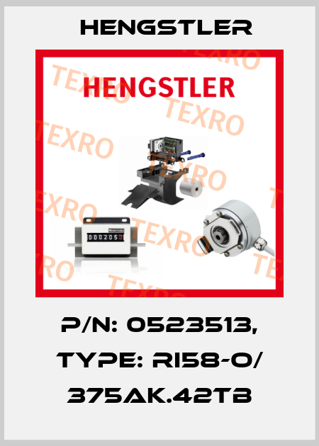 p/n: 0523513, Type: RI58-O/ 375AK.42TB Hengstler