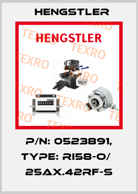p/n: 0523891, Type: RI58-O/   25AX.42RF-S Hengstler