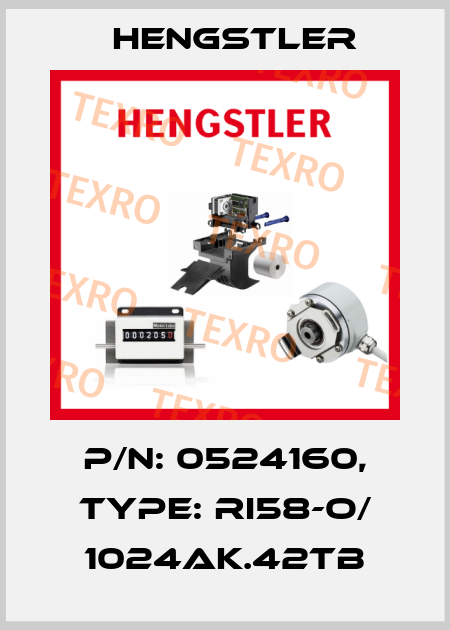 p/n: 0524160, Type: RI58-O/ 1024AK.42TB Hengstler