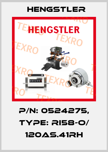 p/n: 0524275, Type: RI58-O/ 120AS.41RH Hengstler