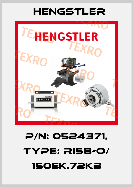 p/n: 0524371, Type: RI58-O/ 150EK.72KB Hengstler