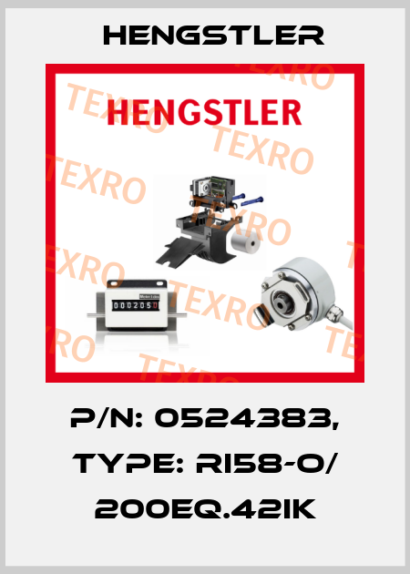 p/n: 0524383, Type: RI58-O/ 200EQ.42IK Hengstler