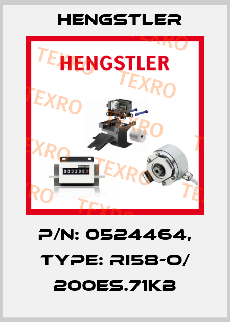 p/n: 0524464, Type: RI58-O/ 200ES.71KB Hengstler