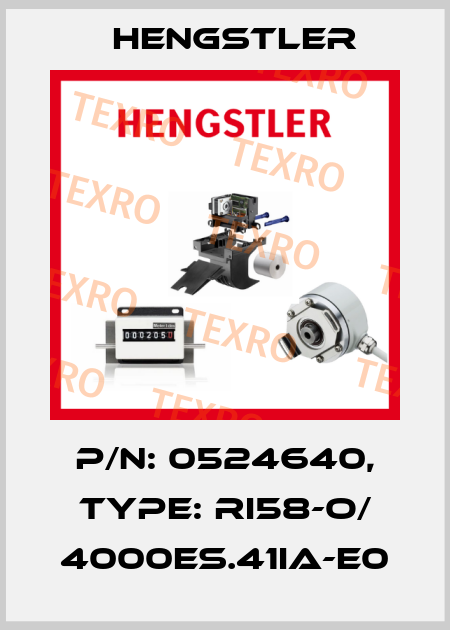 p/n: 0524640, Type: RI58-O/ 4000ES.41IA-E0 Hengstler