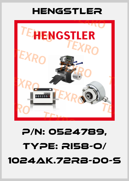 p/n: 0524789, Type: RI58-O/ 1024AK.72RB-D0-S Hengstler