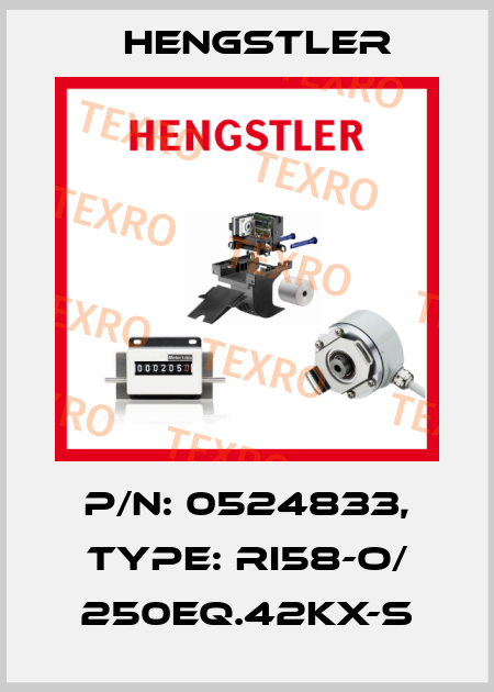 p/n: 0524833, Type: RI58-O/ 250EQ.42KX-S Hengstler