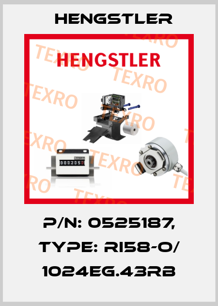 p/n: 0525187, Type: RI58-O/ 1024EG.43RB Hengstler