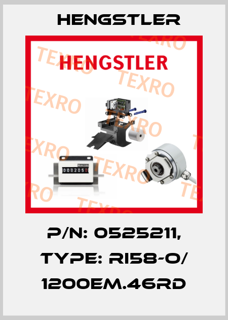p/n: 0525211, Type: RI58-O/ 1200EM.46RD Hengstler