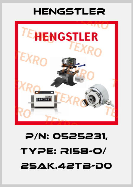 p/n: 0525231, Type: RI58-O/   25AK.42TB-D0 Hengstler